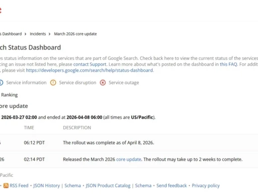 为什么站长必须持续追踪 Google 算法更新? 1 Google Search Status Dashboard